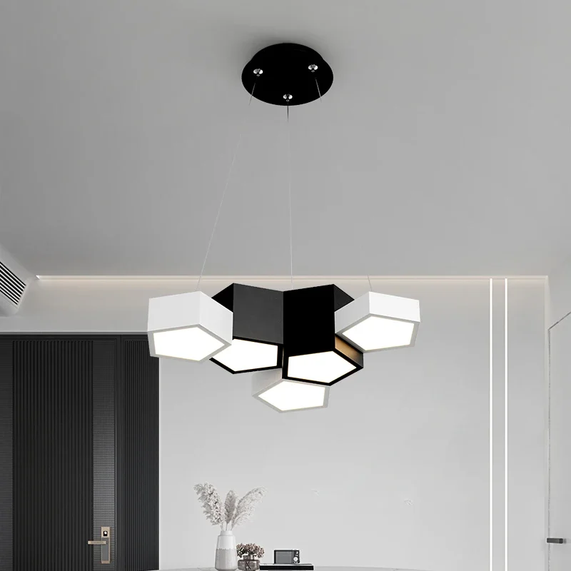 Moderno LED teto lustre para sala de estar, quarto, cozinha, mesa de jantar, preto, branco, diamante lâmpada, escritório, estudo, luzes pendente