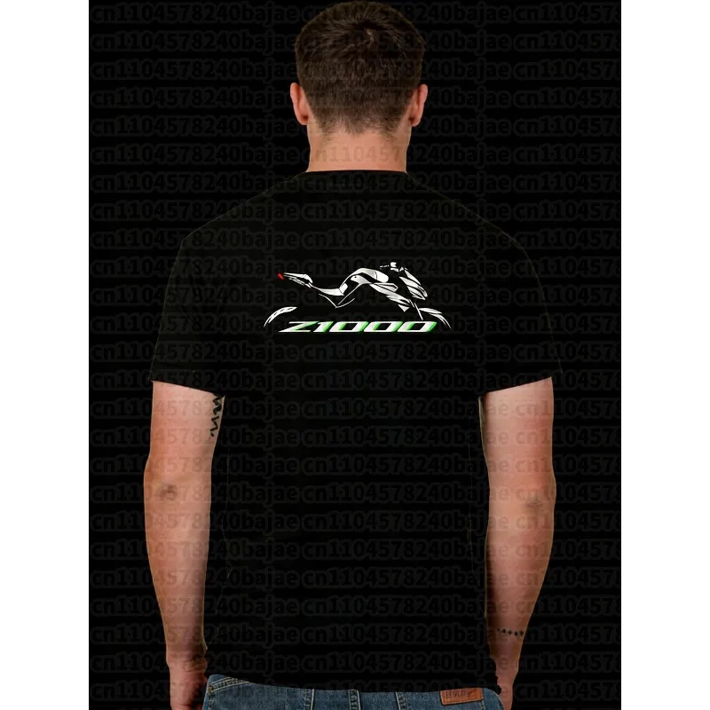 

25-26 Summer Outdoor Quick Drying Breathable Kawasaki 100% Cotton Printed T-shirt Men's and Women's Thin Motorcycle Comfortable