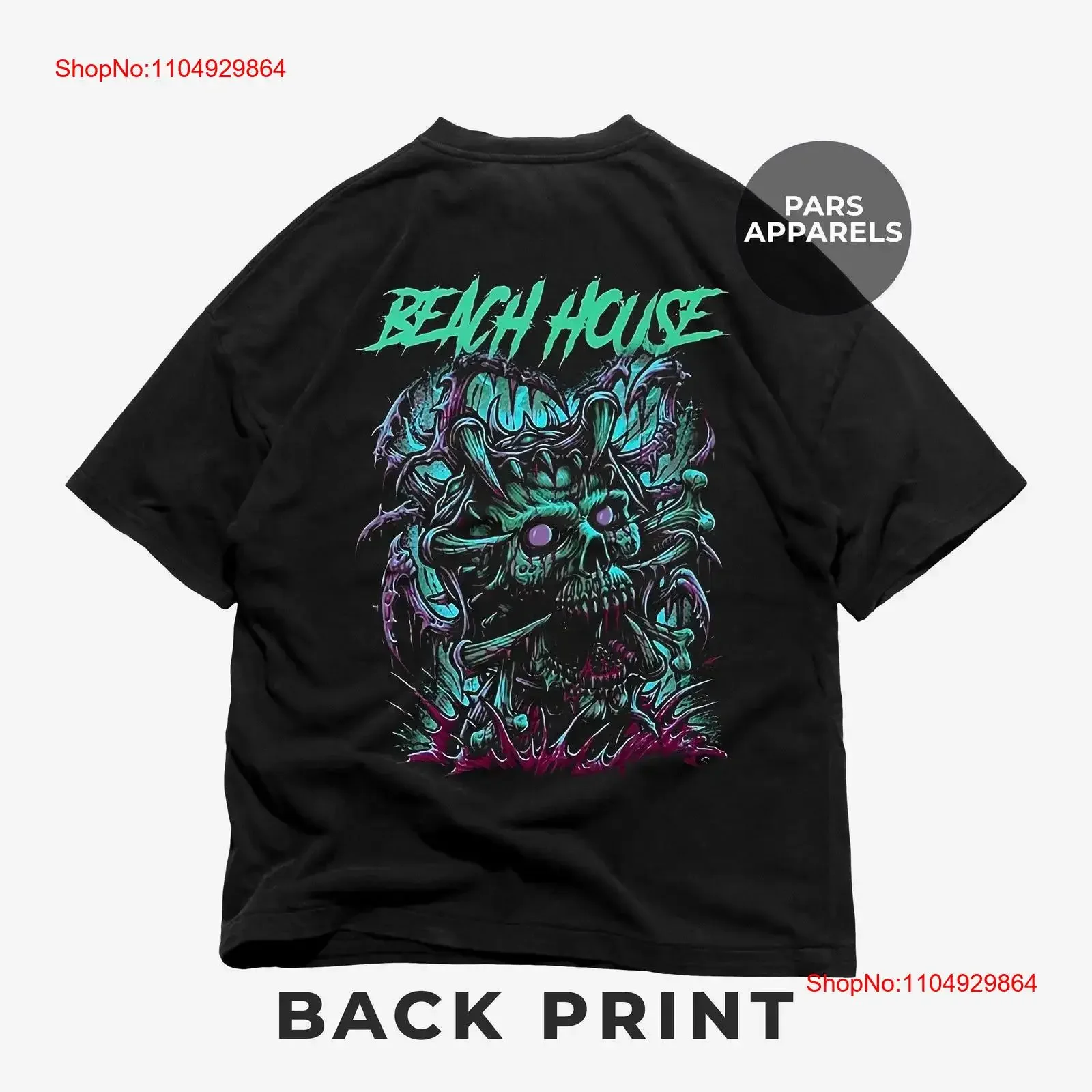 

Футболка Beach House Back Premium Merchandise, винтажная стираная унисекс, универсальная, растянутая, удобная, мягкая, модная с рисунком