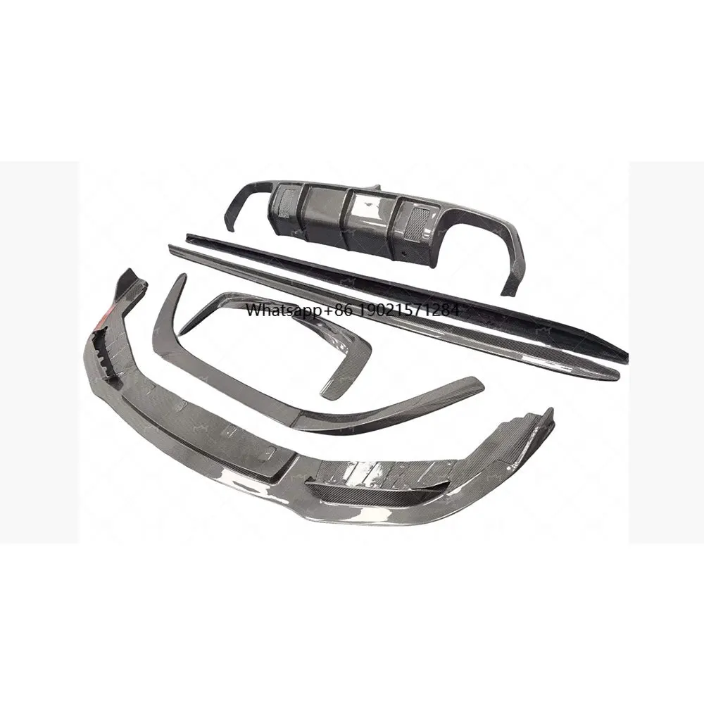 V Style Carbon Fiber Bodykit for F91 F92  F93 M8 Front Lip Splitter Rear Diffuser Side Skirt & Front Air Vent & Spoiler