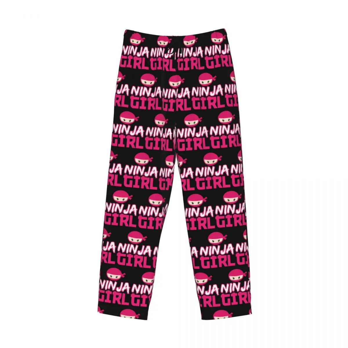Custom Spy Ninja Girl Pajama Pants Men Sleepwear Sleep Lounge Bottoms with Pockets