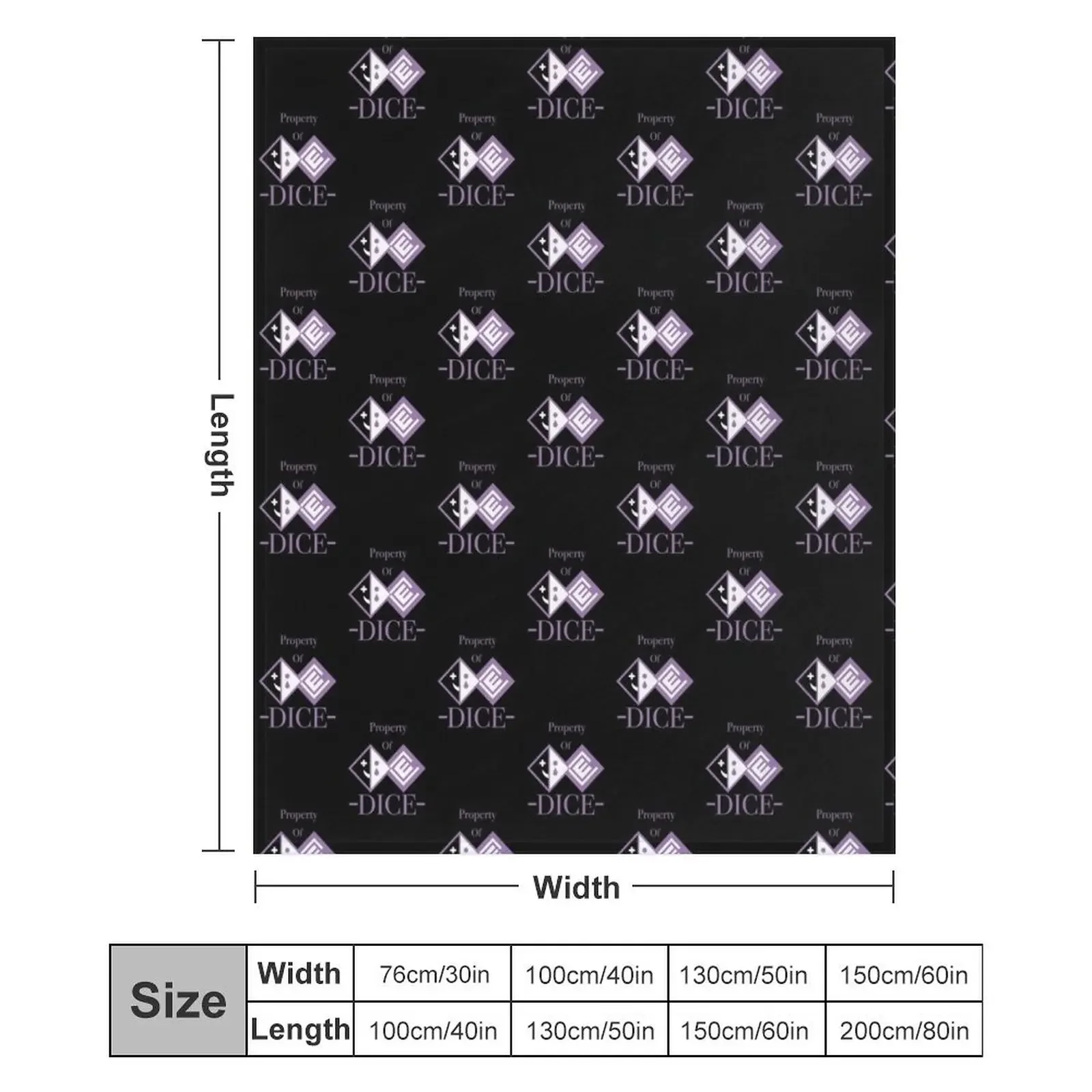 Property Of DICE V2 Throw Blanket Sleeping Bag warm for winter Blankets