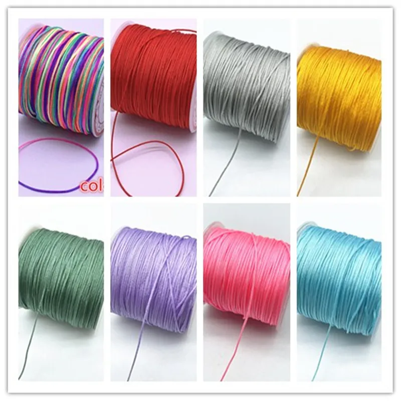 10meters 0.8mm 1.0mm Nylon Cord Thread Chinese Knot Macrame Cord Bracelet Braided String DIY Tassels Beading Shamballa Thread