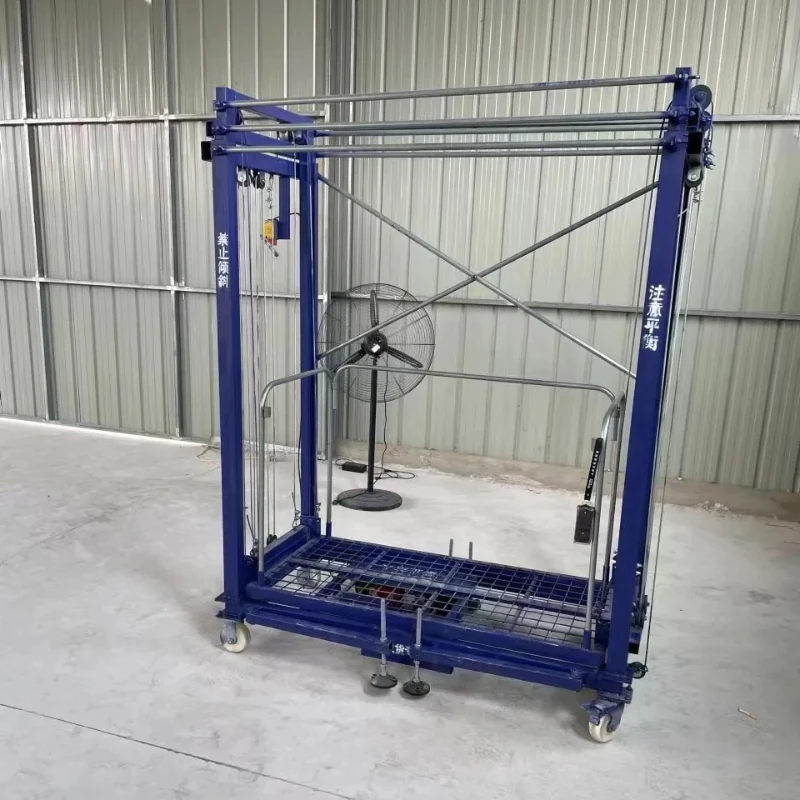 Elevador Eléctrico para Andamios FOB con Control Remoto Inalámbrico, Plataforma de Elevación y Plegado Rápido para Obras de Construcción, Elevador para Ladrillos