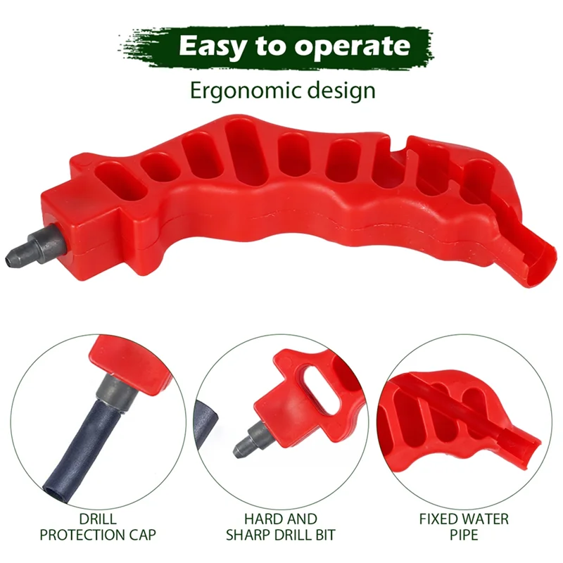 2Pcs Garten 4mm Grip Loch Puncher Bewässerung Schlauch Punch für Tropfer Einsetzen 16/20/25mm PE Rohr Öffnung Loch Hand Werkzeuge