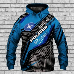 Polaris Racing masculino e feminino Rzr blusa com capuz com zíper snowmobile, jaqueta com capuz, moda casual, primavera e outono, venda quente, 2022