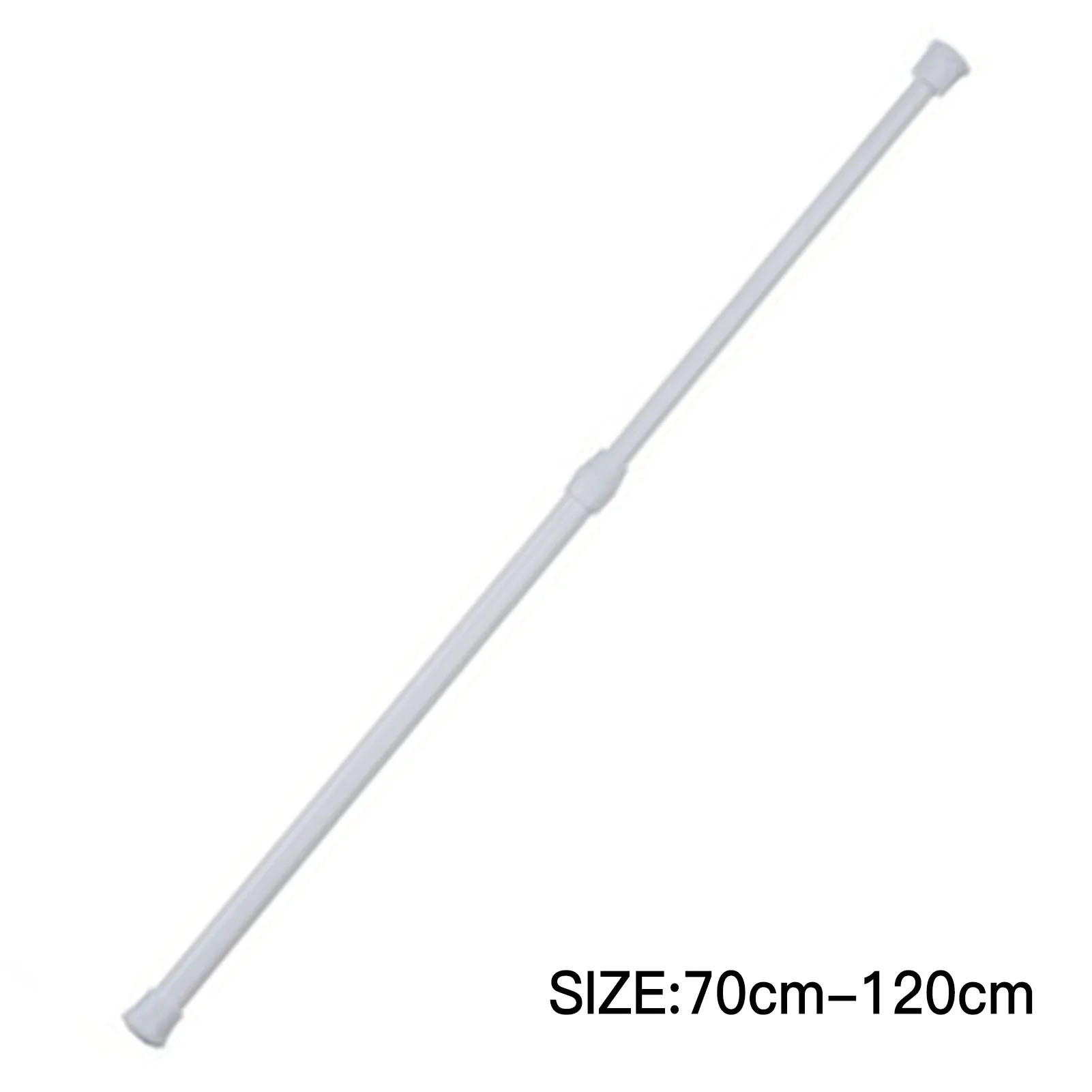 Adjustable Tension Shower Curtain Rod Load-bearing No Drilling Sturdy Telescopic Pole for Windows Bathroom Doorway