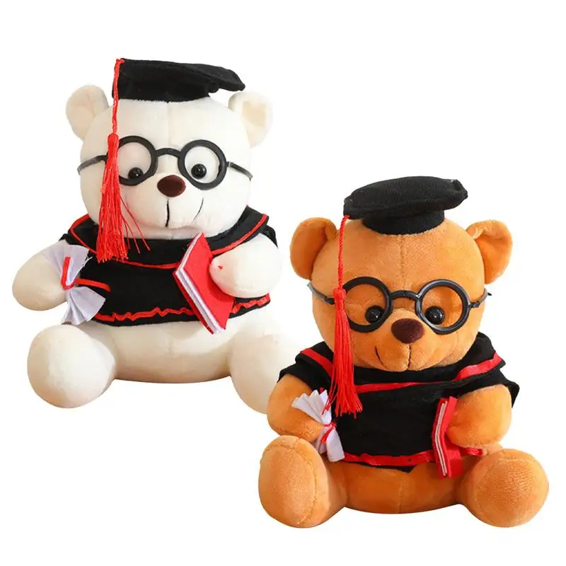 Graduation Bear Animal Doll 7 Inch Graduate Cute Bear Plush Toy 2024 Plush Stuffed Animal Bear With Gown Hat Tassel Set Gifts