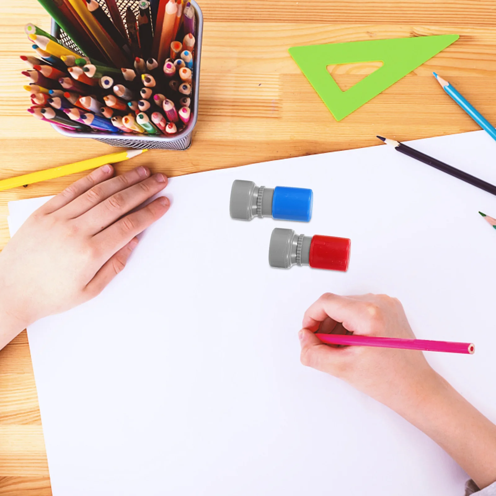 

5pcs Children'S Education Pre-Inked Teacher Classroom Grading For Homework Motivational Reward Seals Student Learning