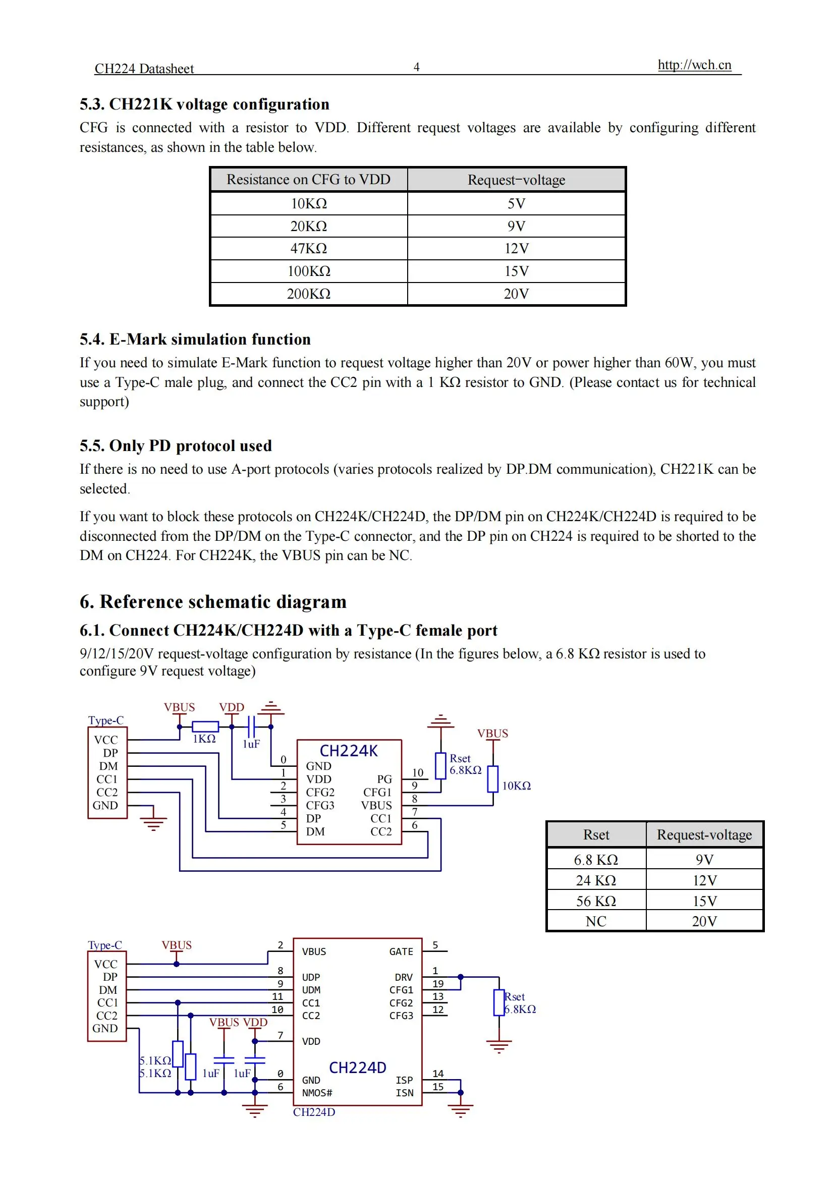 Ch224k-Entwicklungsplatine pd Mehrere Schnell lade protokolle unterstützen die analoge E-Mark-Chip-Typ-C-Empfänger-Demo karte – Detail 10