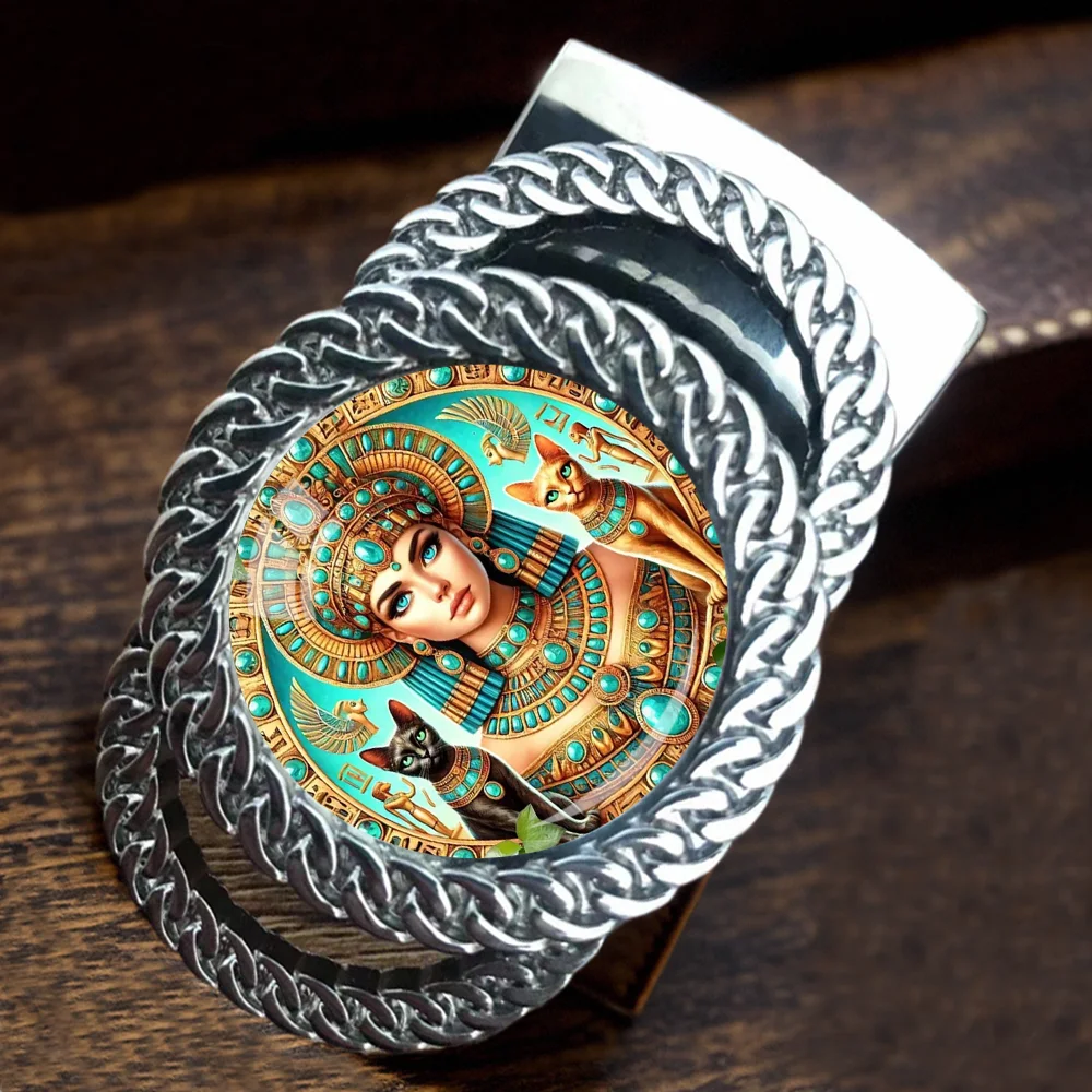 Egyptian goddess automatic ratchet belt buckle personalized waist accessory best gift for friends