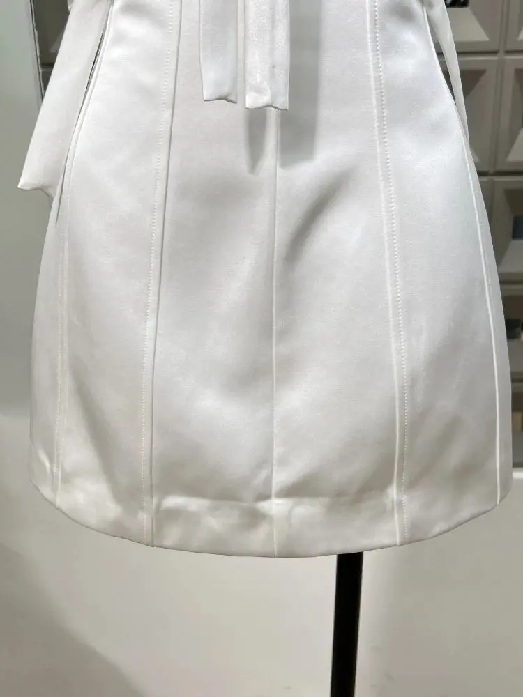 2025 New Fashion 3D Bow Women Elegant Party Dress Slim Fashion Birthday Evening Prom Gowns Short Backless Club Dresses Vestido