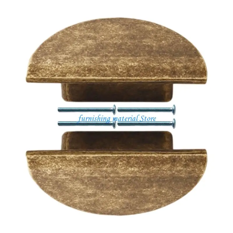 

Y5GD Pair Antique Bronze Semi Circle Cupboard Handles Strong Drawer Pulls for Wardrobe Kitchen Cupboard Furniture Hardware
