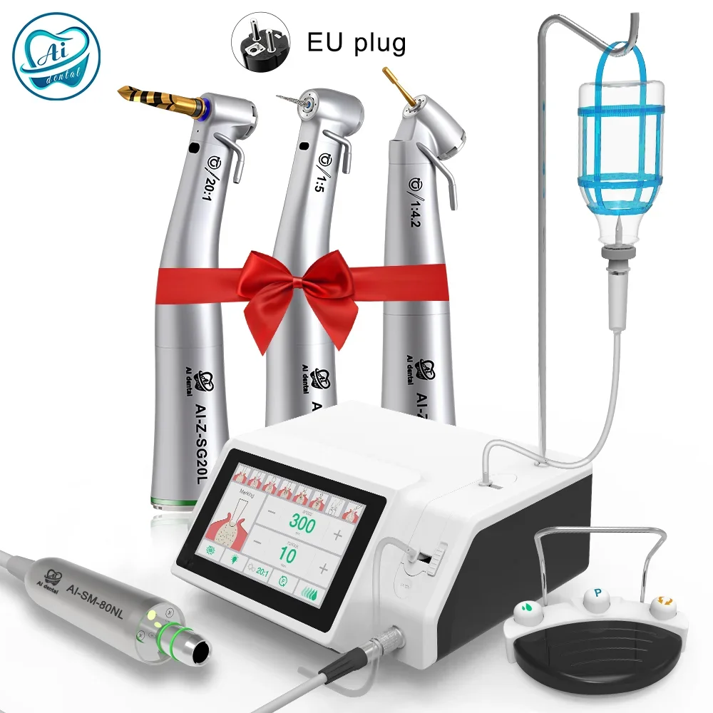 

AI-SM-80NL3 Den tal imp lant motor Surgical Micromotor and Bone Surgery System Torque: 5~80 Ncm with 3 model electric Handpiece