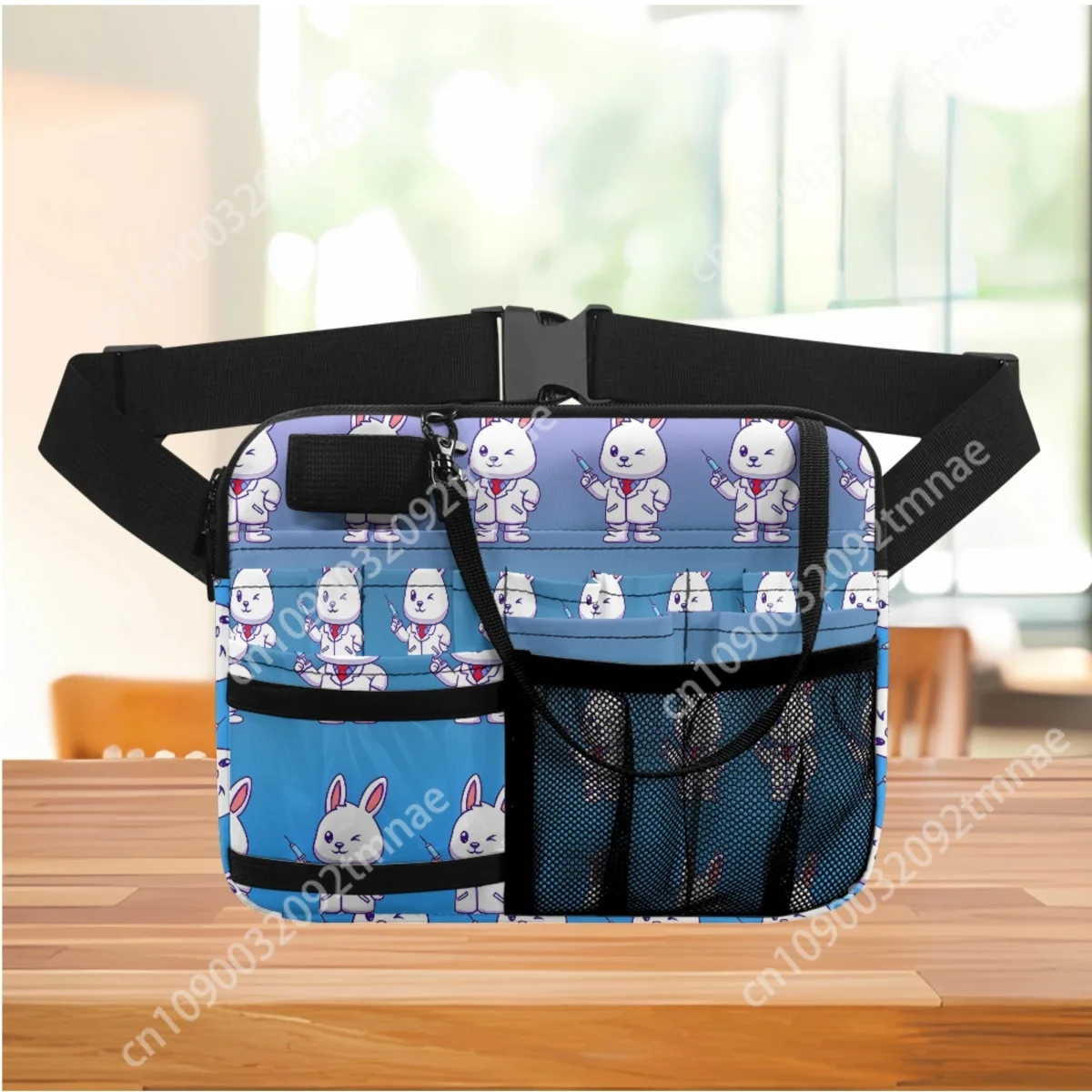 

Multi Pocket Medical Organizer Pouch Gradient Cute Bunny Vet Custom Stylish Nurse Fanny Pack for Stethoscopes Bandage Scissor