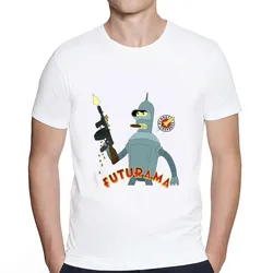 Cartoon F-Futurama T Shirt Women Couple Combination Clothes Short Sleeve Collar Fashion Man Cotton