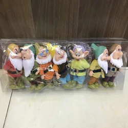 7 szt. Disney śnieżnobiały i siedem krasnoludków zabawki figurki akcji 15cm księżniczki lalki PVC zabawki na prezent urodzinowy dla dzieci