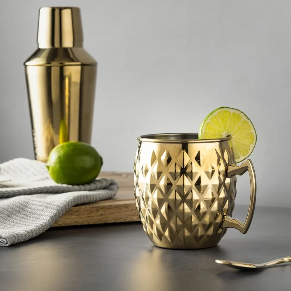 Stainless Steel Moscow Mule Mug Elegant Drinkware Durable Design Ideal Home Use Splash Resistant Unique Bar Accessory