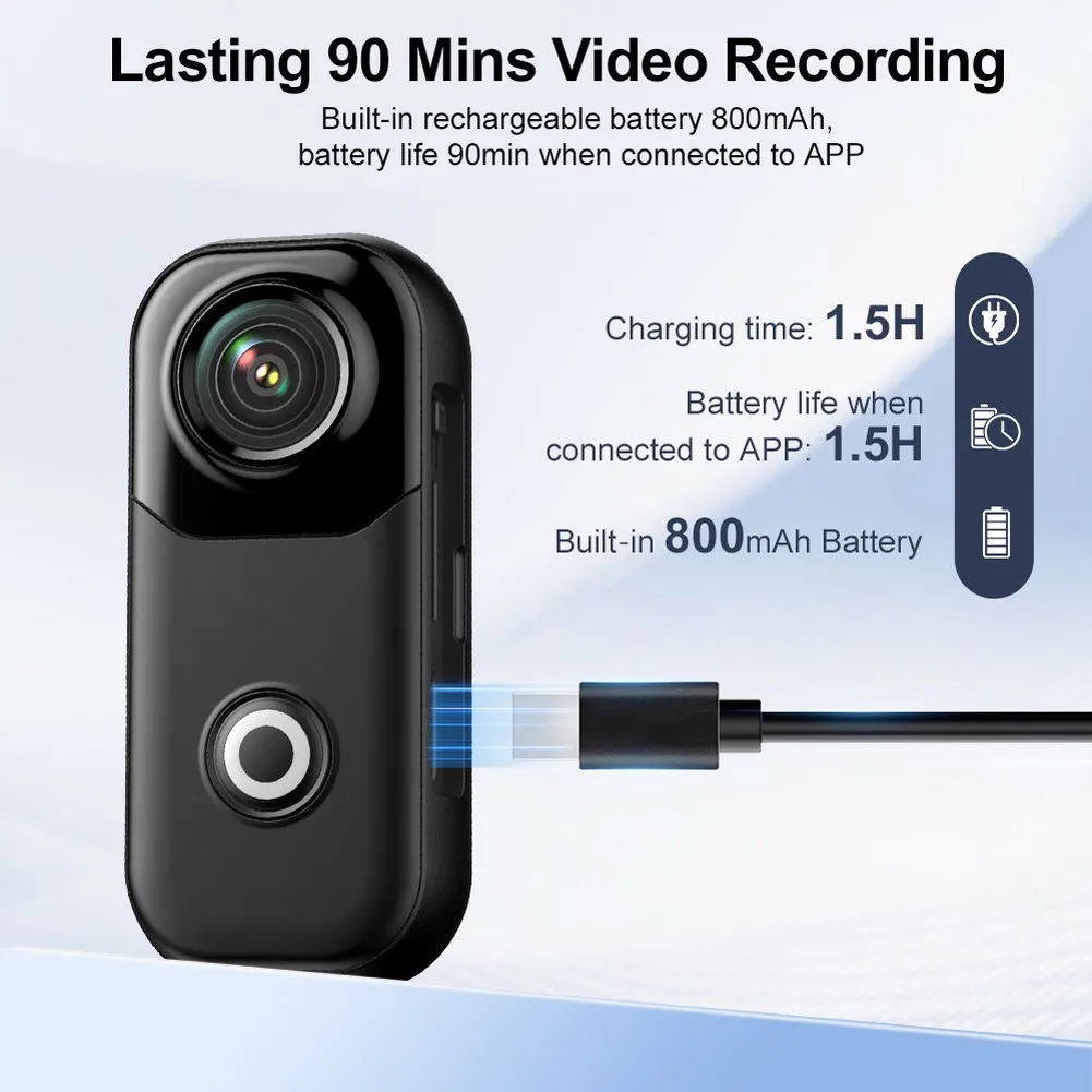 1pc 4K Thumb Action Camera Outdoor Body-worn Cycling Recorder Compact, Hands-Free Design For Work & Travel & Adventure!