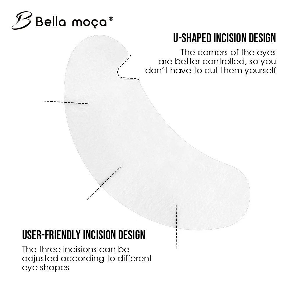 Toppe per occhi stile U per estensione ciglia 100 pezzi sotto i cuscinetti per occhi Trucco ciglia Patch punta stickkeads per forniture per estensione ciglia