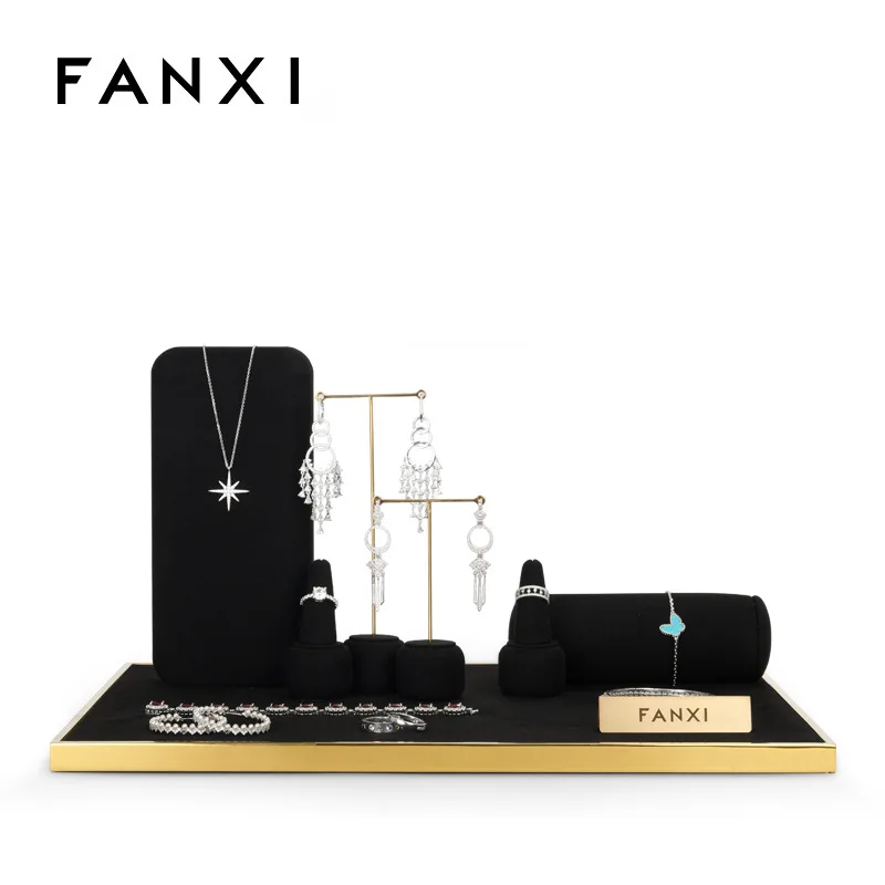 

Original Jewelry Stand Necklace Earrings Bracelet Jewelry Counter Display Combination Set TT094 Black