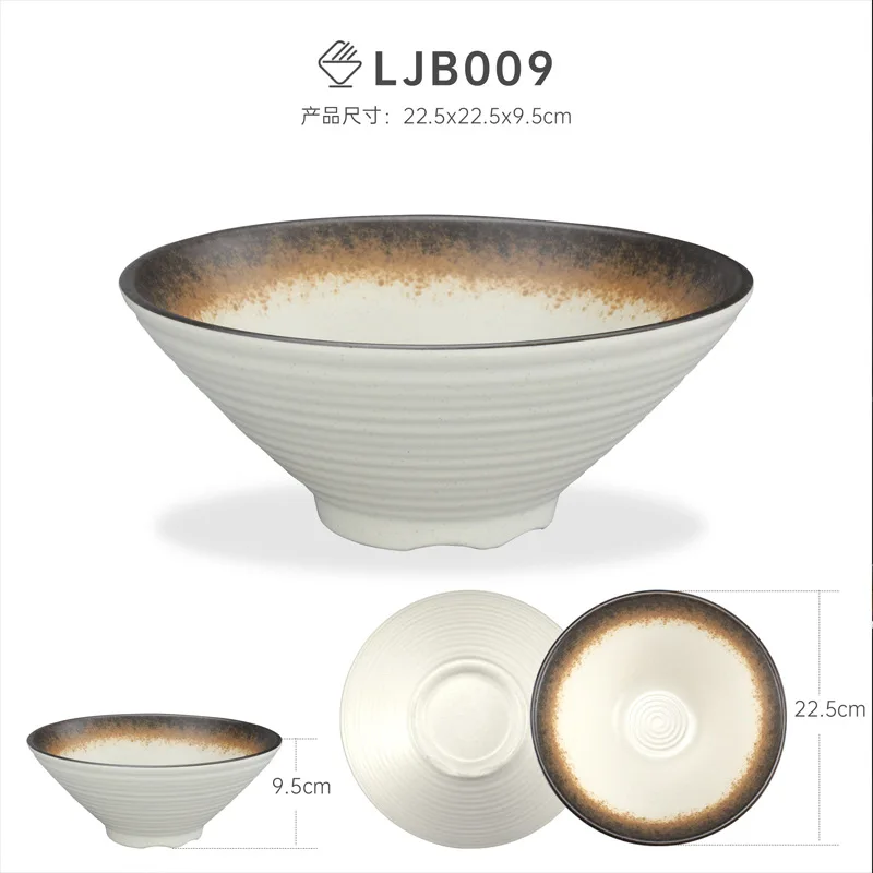 Melamine Noodle Kom Servies Japanse Ramen Beef Noodle Soepkom - afbeelding 1