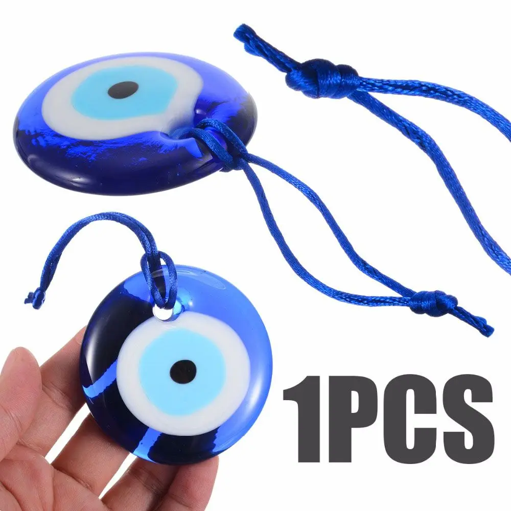 الكابالا 1 قطعة Lampwork الزجاج الأزرق مكتب عين الشر التركية سيارة سيارة قلادة ديكور السيارات ديكور داخلي تميمة #2