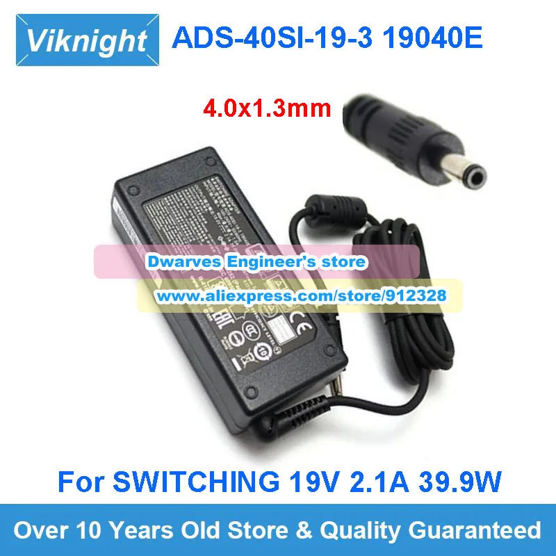 Genuine 19V 2.1A 39.9W AC Adapter ADS-40SI-19-3 19040E Charger Switching Power Supply 5.5x2.5mm 4.0*1.3mm Tip