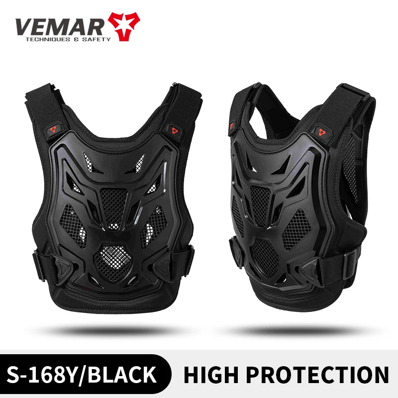 Children Youth Kids Motorcycle Body Armor Vest Motocross Back Protector Off-Road Dirt Bike Riding Gear for Teen Boys Girls M-L