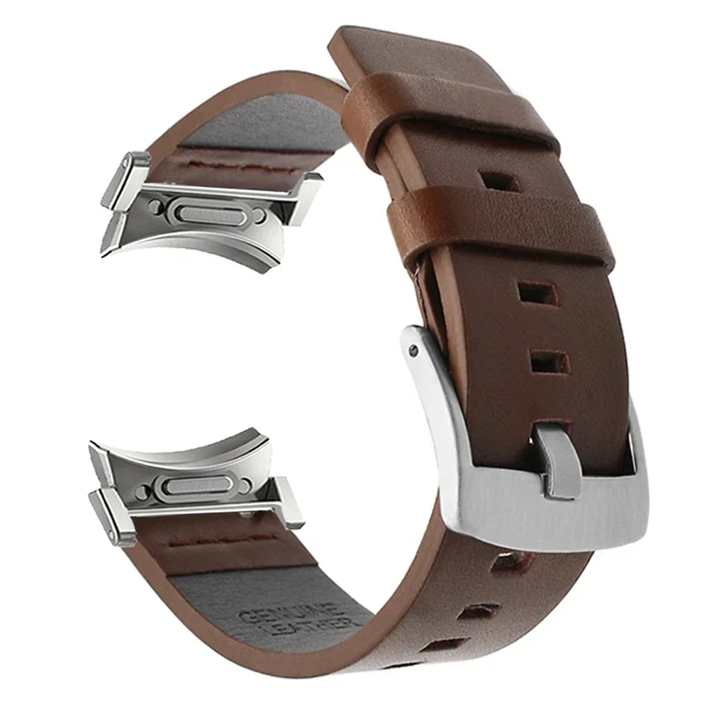 20mm Quick Fit Leather Strap For Samsuang Galaxy Watch 6 Classic 47mm 43 46mm 5 Pro 45mm Watch 4/5/6 40mm 44mm No Gaps Bracelet