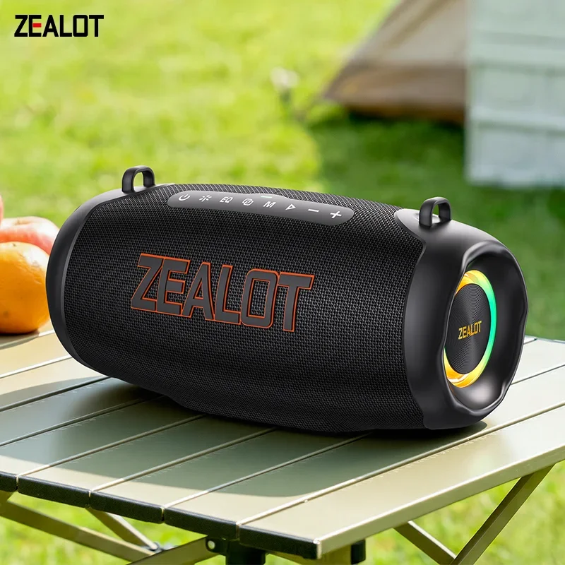 ZEALOT-P16 Bluetooth-Lautsprecher, extrem tragbar, bis zu 10 Stunden Spielzeit, IPX6 wasserdicht und staubdicht, kraftvoller Sound für den Außenbereich