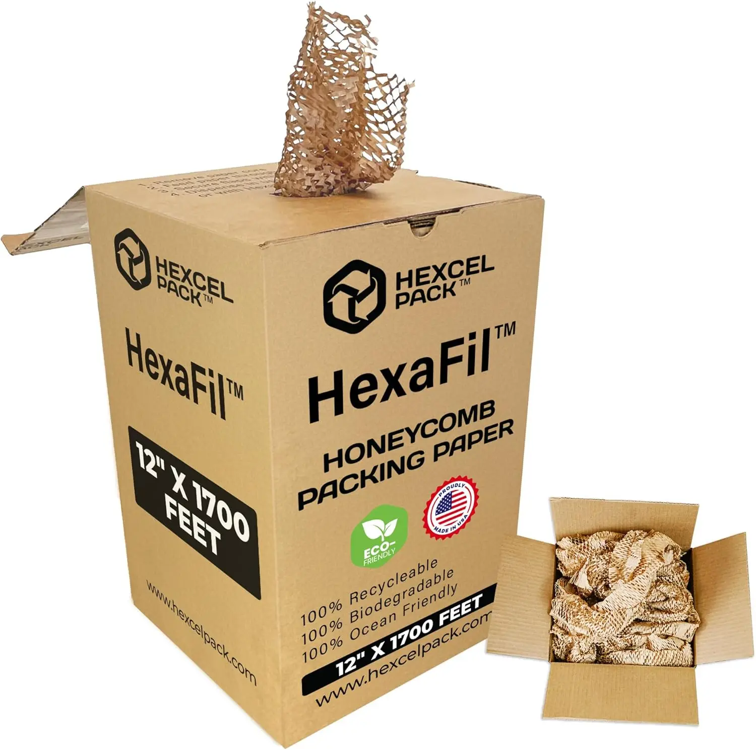 

Сотовая упаковочная бумага HexcelPack HexaFil — экологически чистый, устойчивый наполнитель для доставки и переезда