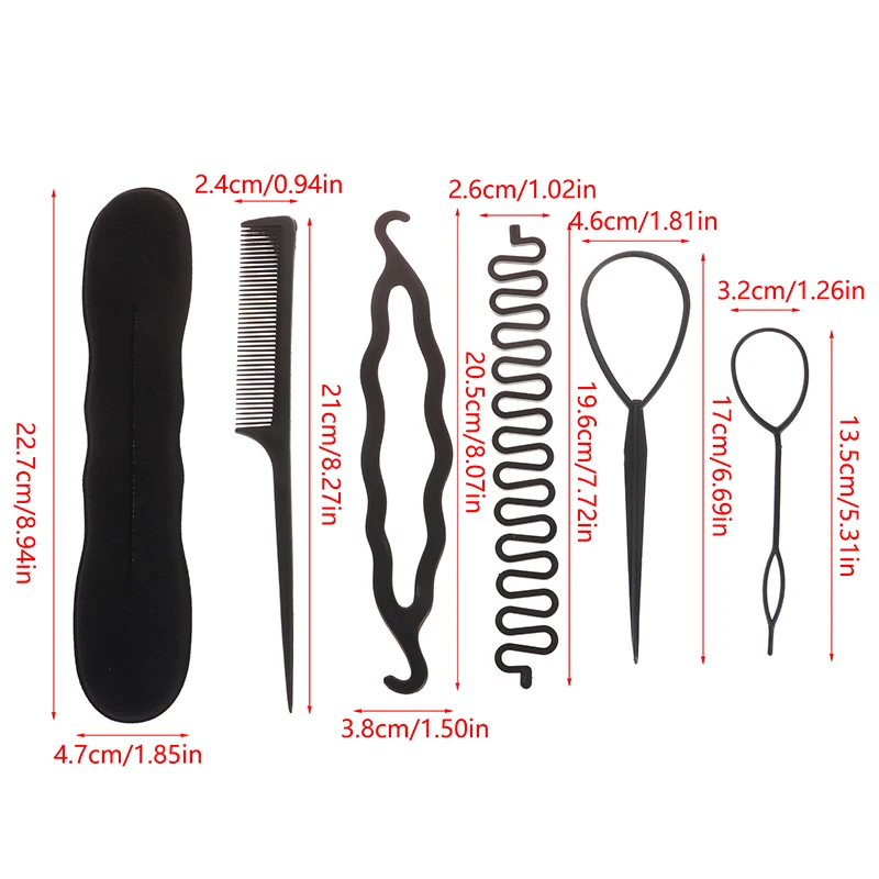 Versatile Hair Braiding Tool Set With Hair Pin Bun Roller Twist Curler And Ponytail DIY Hair Styling Accessories