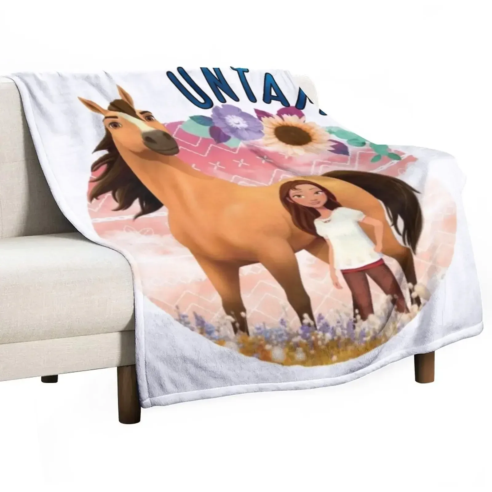 Untamed spirit riding free Throw Blanket Decorative Throw Designers christmas gifts Blankets