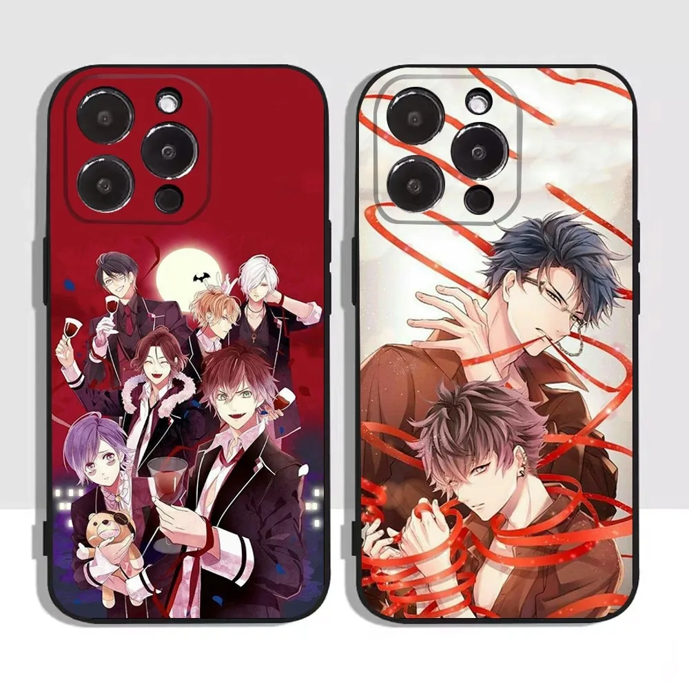 D-Diabolik Lovers Phone Case For Apple iPhone 15,14,13,12,11,XS,XR,X,8,7,Pro,Max,Plus,mini Silicone Black Cover