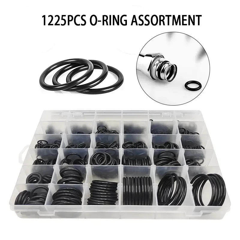 

32 Size 1225pcs O-ring Assortment Faucet Plumbing Seals Kit High Pressure Car Repair Air Gas Seal OD:4mm-50mm Nbr O Ring Washer