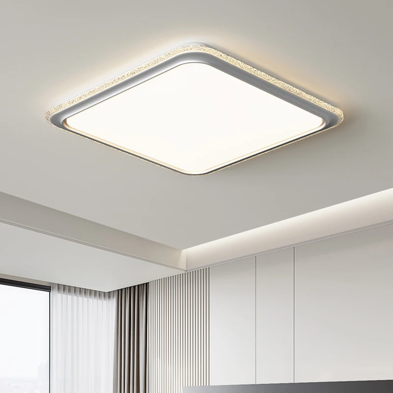 Modern LED Ceiling Light Circular Metal Living Room Bedroom Study Lighting Ceiling Light Glossy Household Indoor Lighting