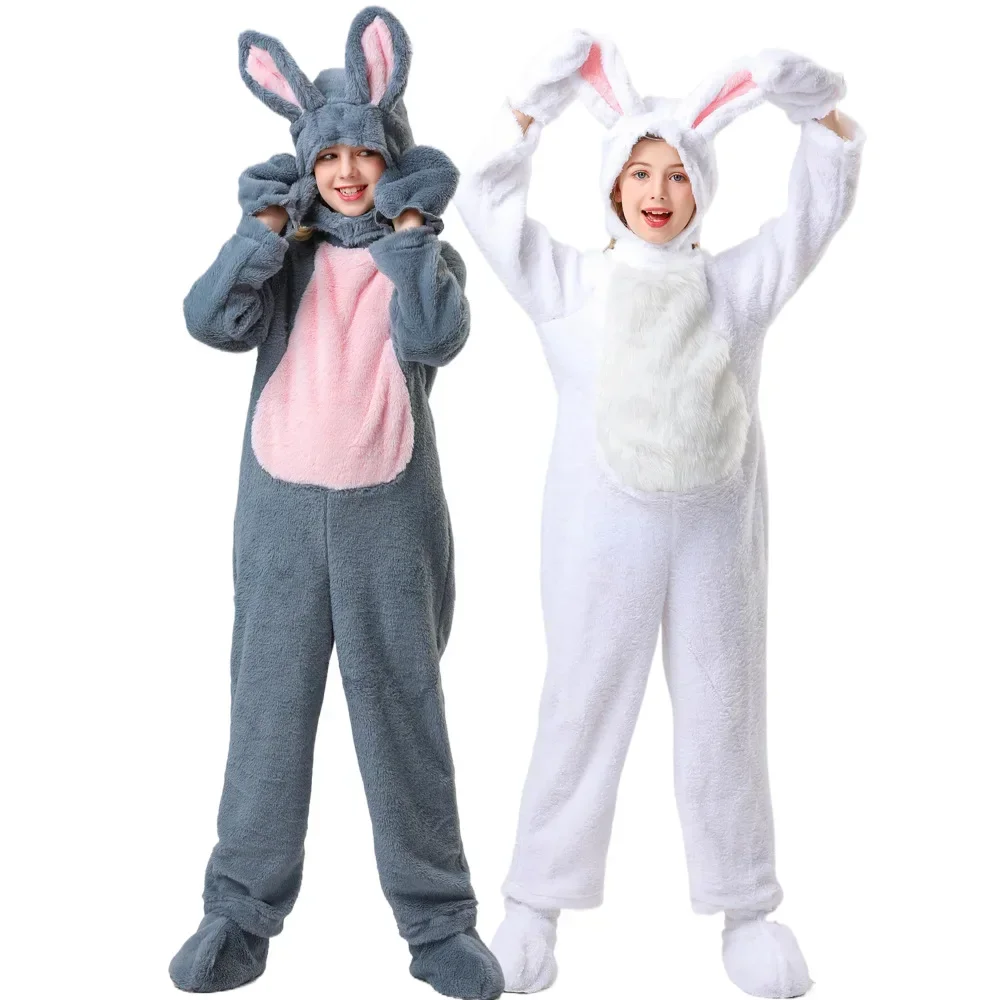 Halloween Child Performance Costume Rabbit Animal Jumpsuit Children's Clothing Cosplay Party Forest Stage Performance Costume