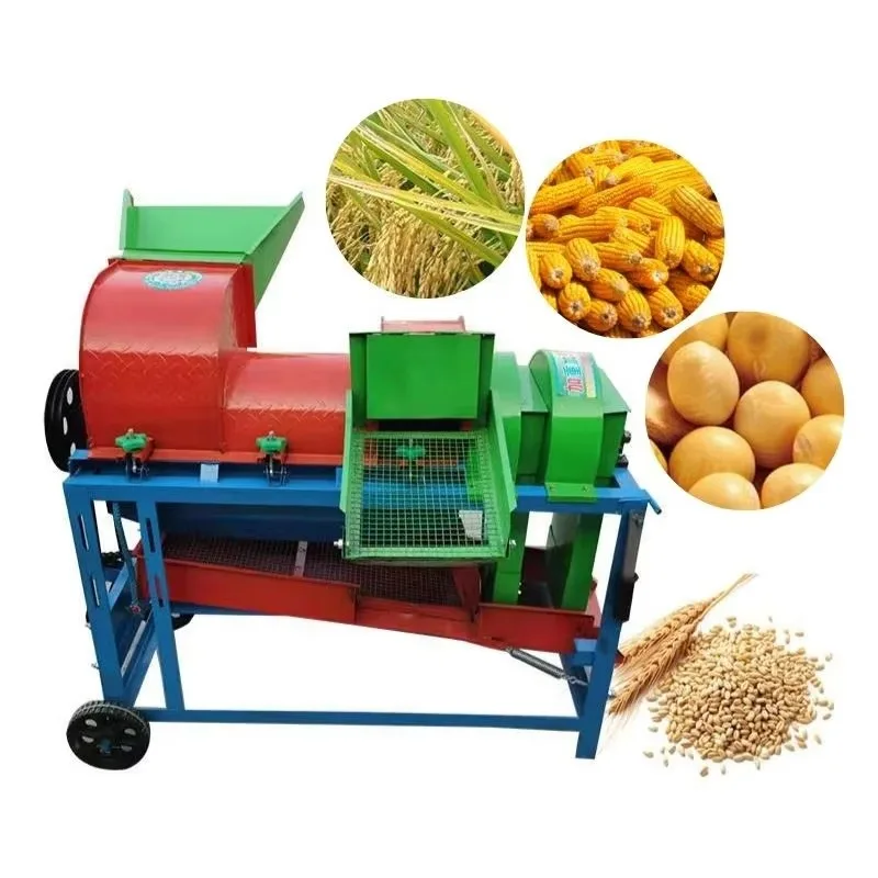 

Small Household Multifunctional Threshing Machine in Stock for Corn Sorghum Canola Grain Shelling with Motor As Core Component