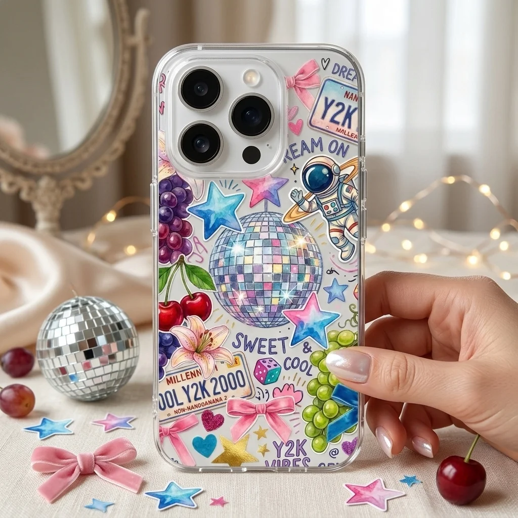 Y2K Disco-Ball-Aufkleber Handy – Phone Cases Aesthetic Bewertung und Preis
