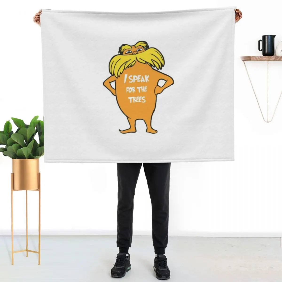 Lorax I speak for the trees so cute Throw Blanket Ultra Plush Cozy Blanket for Napping Sleeping
