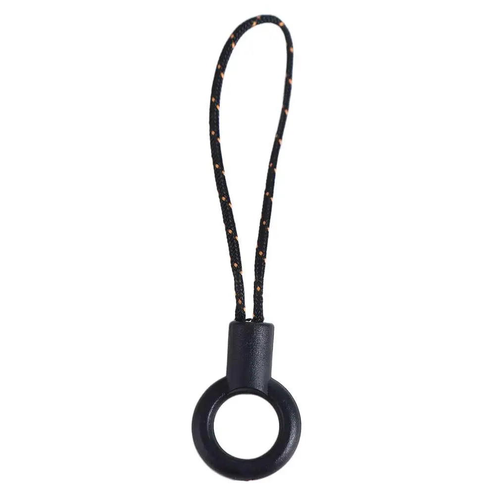Black Circle Mobile Phone Lanyard Small Rope Head Phone Charms Lanyard Lariat Cords Keyring Anti-lost Cellphone Strap