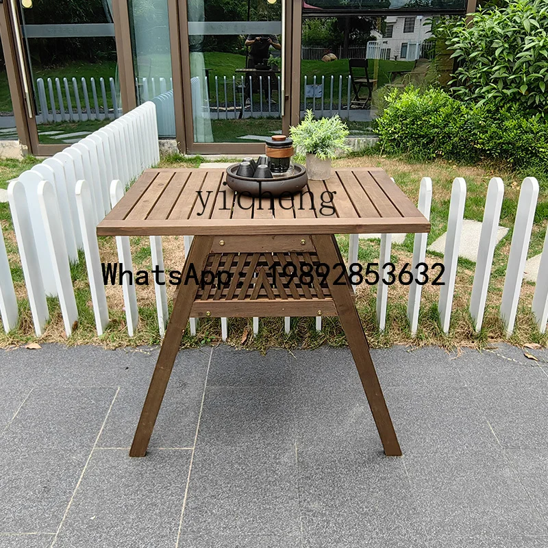 H1 Solid Wood Leisure Small Dining Tables and Chairs Set Coffee Table Computer Study Table Indoor