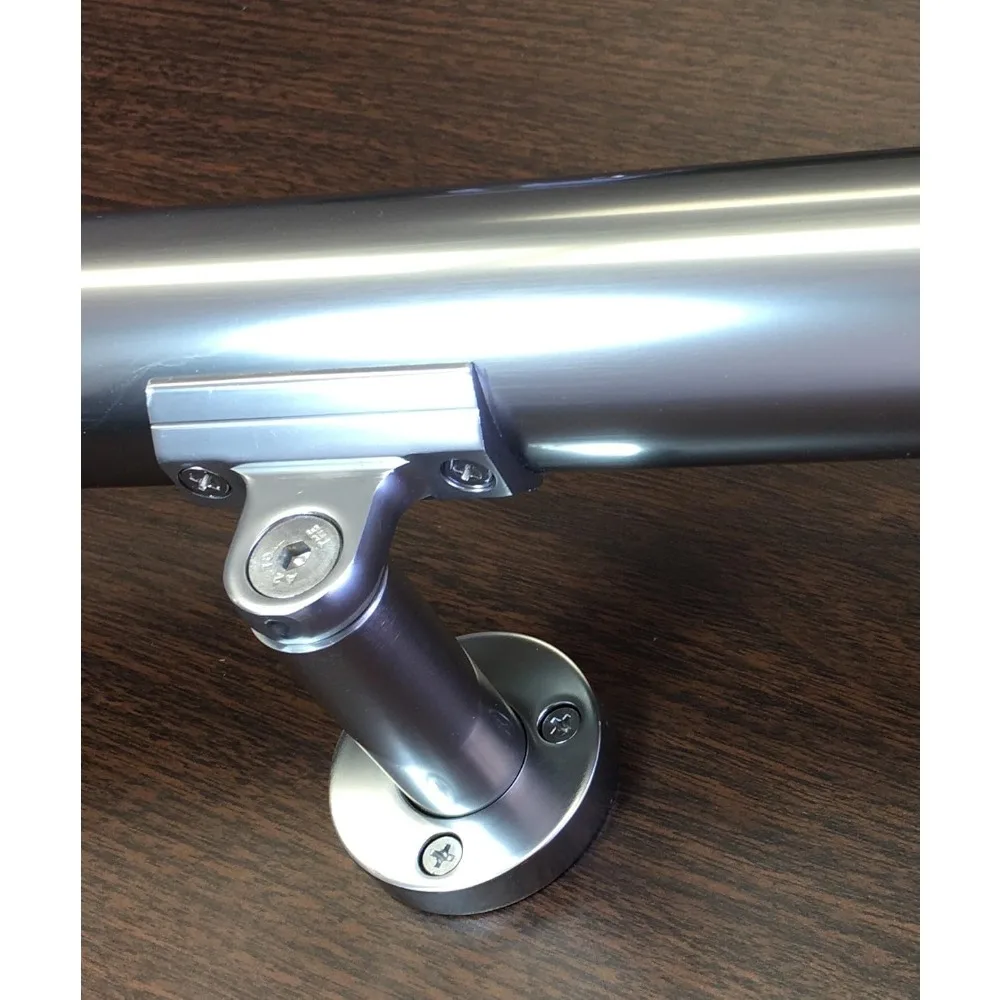 Kit de Corrimão de Alumínio Anodizado com Aparência de Aço Inoxidável, 13 Pés e 1,97 Polegadas de Diâmetro