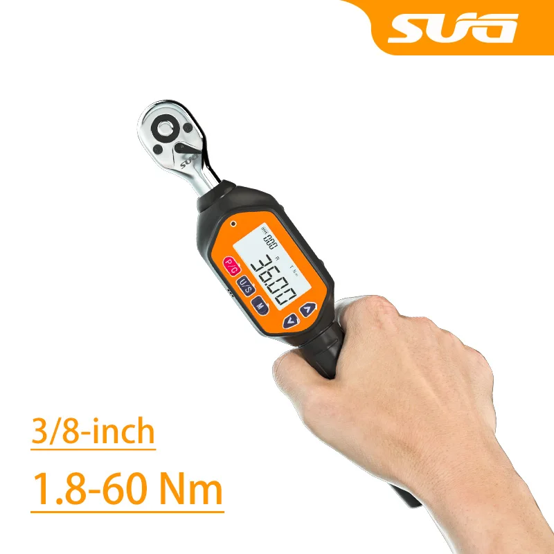 

3/8-inch Drive 1.8-60 Nm Digital Torque Wrench, 1.33-44.25 Ft-lbs (16-531 Inch Pound) with Buzzer & LED, Calibrated car accessor