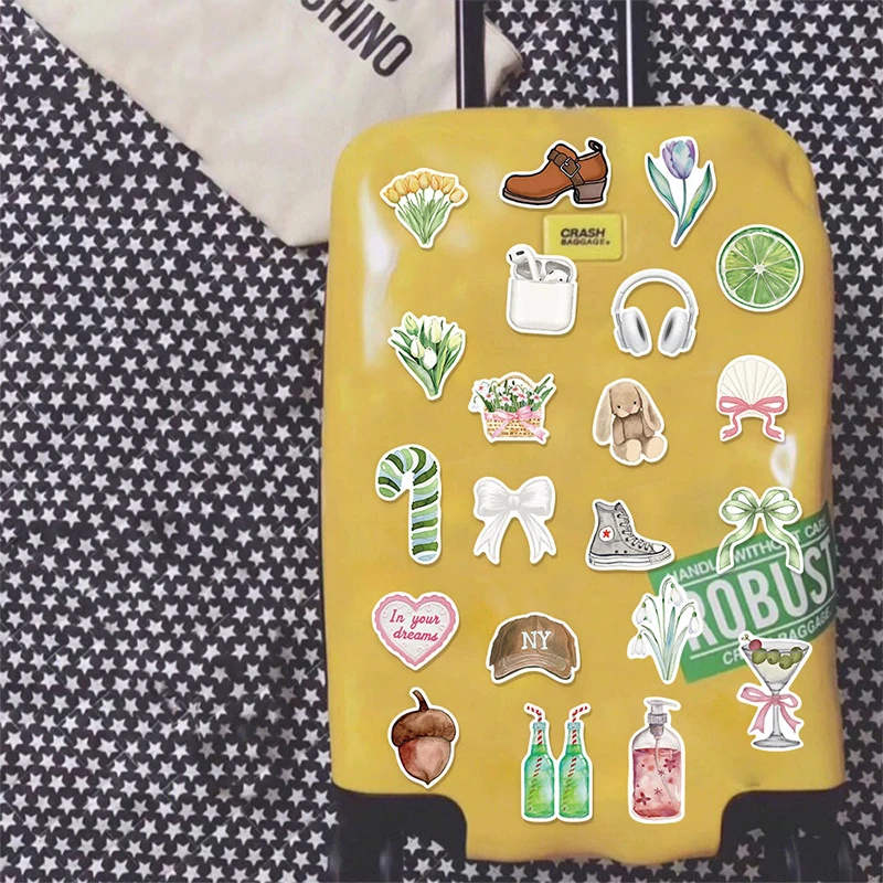 50 قطعة ملصقات فتاة نظيفة DIY بها بنفسك الديكور دفتر كوب ماء التزلج قضية الهاتف المحمول Kawaii الفينيل شارات مقاومة للماء اللعب