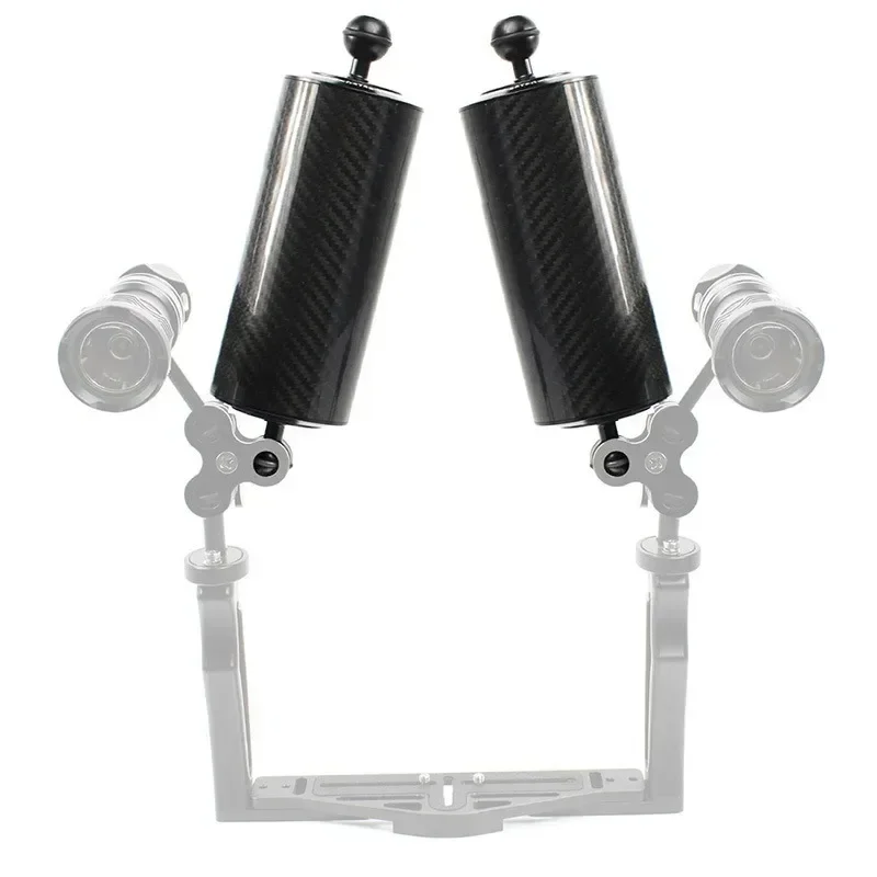 5/8/10inch D80mm Carbon Fiber Buoyancy Float Arms 1 inch Dual Ball Head Underwater Photography Accessories