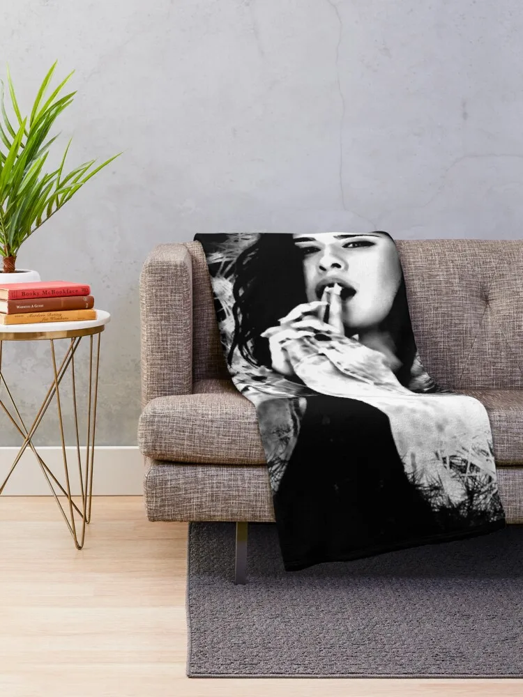 Lauren Jauregui black and white logoThrow Blanket Beautiful Blankets