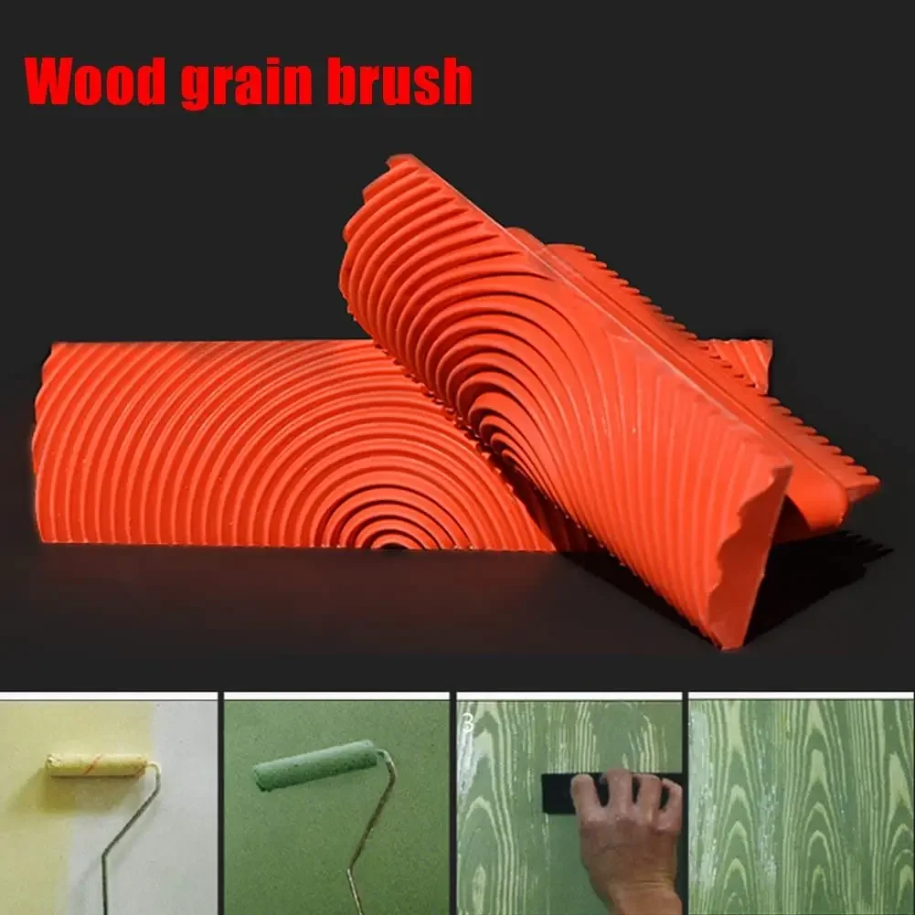 Wood Grain Brushes Wood Texture Graining Tool 2Pcs DIY Graining Pattern Wall Paint Wallpaper Imitation Decoration For DIY
