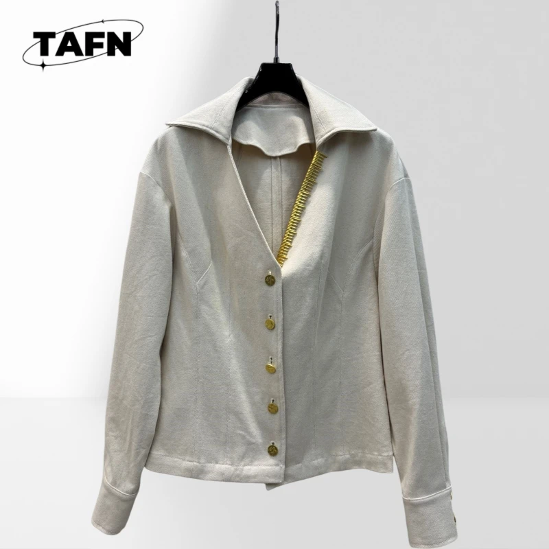 

Single-Breasted Beautiful Stylish Simple and Versatile Niche Women’s Peacoats, Classic Style, for Fall & Winter AD3022
